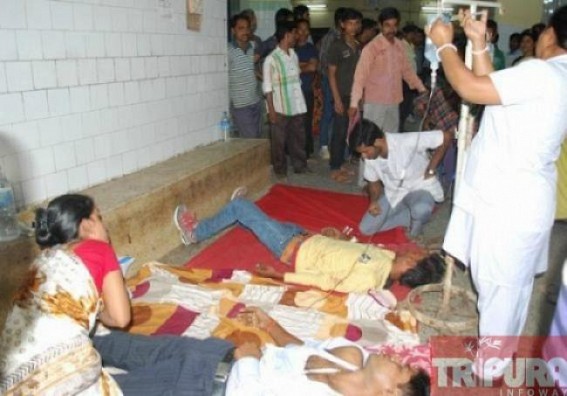 CM clamours about fastest development of the State, patients still scattered on floors of GBP 